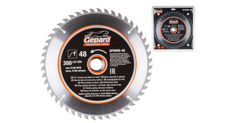 Диск пильный 300х32/30 мм 48 зуб. по дереву GEPARD