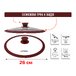 Крышка стеклянная, 260 мм, с силиконовым ободом, круглая, BURGUNDY, PERFECTO LINEA