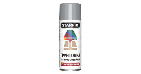 Грунтовка антикоррозийная серый STARFIX 520мл (7040)