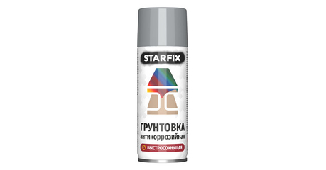 Грунтовка антикоррозийная серый STARFIX 520мл (7040)