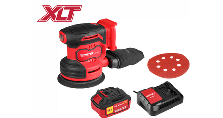 Аккум. эксцентриковая шлифмашина WORTEX COS 1218-1 E в кор. ALL1 XLT SET 18В, 125 мм, 6000-13000