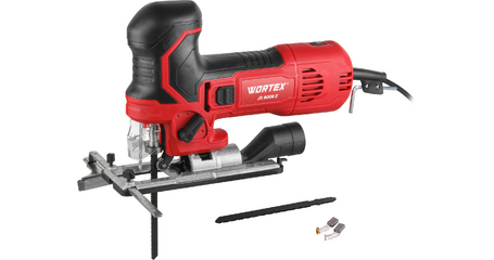 Лобзик электрический WORTEX JS 9008 E в кор. 750 Вт, 800-3000 ход/мин, пропил до 90 мм, грибов. рук.