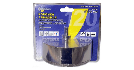 Коронка алмазная  d 120 мм по керамике и кафелю TRIO-DIAMOND