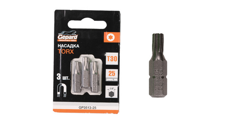 Насадка TORX T27 25мм  3шт GEPARD (GP3512-25)