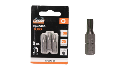 Насадка TORX T27 25мм  3шт GEPARD (GP3512-25)