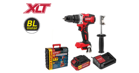 Аккум. дрель-шуруповерт WORTEX BD 2030 Dli в чем. ALL1 XLT SET БЕСЩЕТ., 18 В, 80 Н*м, 1х4 Ач