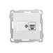 Розетка компьютерная 1xRJ45 (Cat5e, скрытая, без рамки) белая, DARIA, MUTLUSAN