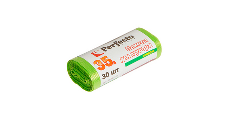 Пакеты для мусора эконом, 35 л, 30 шт., PERFECTO LINEA