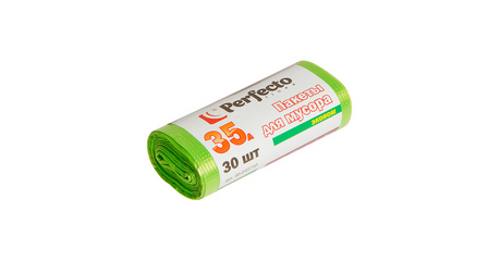 Пакеты для мусора эконом, 35 л, 30 шт., PERFECTO LINEA