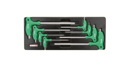 Набор-сет ключей L-Type Torx Т10-Т50 8шт 434х176мм TOPTUL