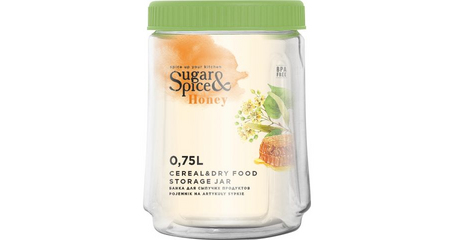 Банка для сыпучих продуктов Honey 0,75 л, фисташка, SUGAR&SPICE