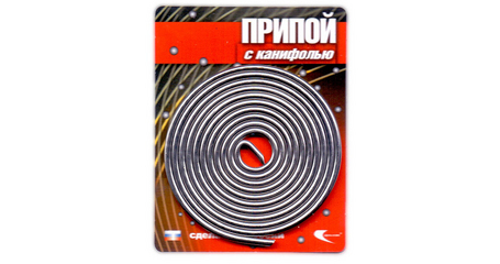 Припой ПОС 61 трубка, спираль ф2мм, с канифолью