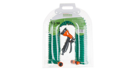 Шланг витой 15м + поливочный набор STARTUL GARDEN (ST6015-03)