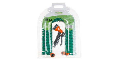 Шланг витой 15м + поливочный набор STARTUL GARDEN (ST6015-03)