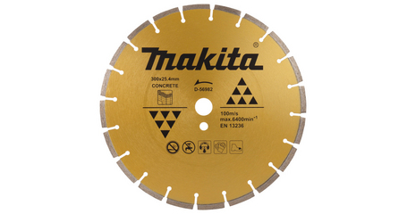 Алмазный круг 300х20/25.4 мм по бетону сегмент. MAKITA