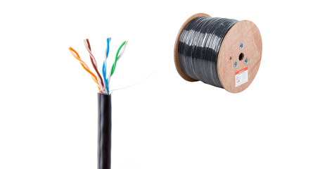 Кабель витая пара U/UTP Cat5E 4х2х24AWG (0.51мм) 305м, медь, наруж. (PE) Юпитер