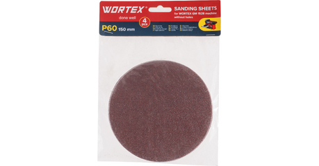 Шлифлист 150мм P60 без отв. 4 шт. для станка WORTEX GM 1528