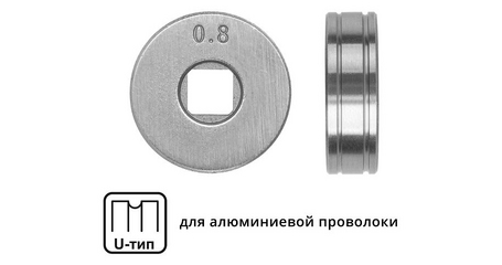 Ролик подающий ф 25/7 мм, шир. 7,5 мм, проволока ф 0,8-1,0 мм (U-тип)