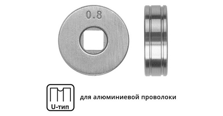 Ролик подающий ф 25/7 мм, шир. 7,5 мм, проволока ф 0,8-1,0 мм (U-тип)