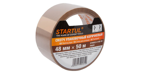 Скотч упаковочный коричневый 48ммх50м STARTUL PROFI (ST9053-2-48-50)