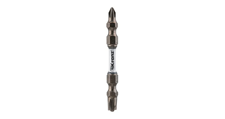 Бита для шуруповерта PZ/FL1 x PZ/FL2х65 мм (2 шт/уп) KRANZ