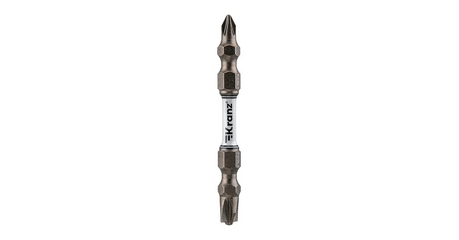 Бита для шуруповерта PZ/FL1 x PZ/FL2х65 мм (2 шт/уп) KRANZ