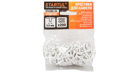 Крестики д/кафеля 4,0мм 100шт STARTUL STANDART (ST4302-40)
