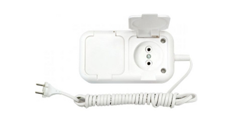 Удлинитель-шнур 3,5м (2 роз., 1.5кВт, б/з, ПВС 2x0,75) Bylectrica