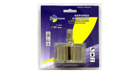 Коронка алмазная  d 65 мм по керамике и кафелю TRIO-DIAMOND