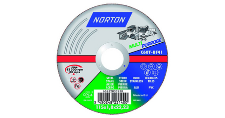 Круг отрезной 125х1.0x22.2 мм универс. Multi Purpose NORTON