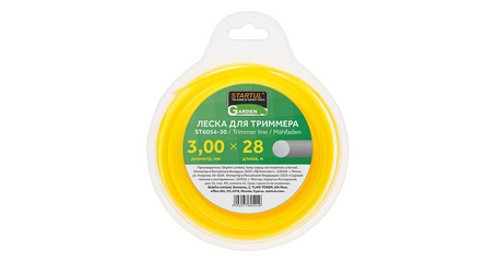 Леска ф 3.0 мм х 28 м кругл. сеч. STARTUL GARDEN