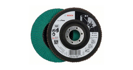 Круг лепестковый 115х22.2 мм P60 плоский BEST FOR INOX BOSCH