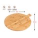 Поднос бамбуковый для пиццы с ручкой, круглый, 38,5х33 см, BAMBOO, PERFECTO LINEA