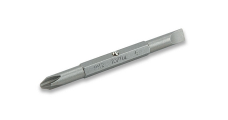 Насадка двухсторонняя PH1/SL5mm 75мм TOPTUL