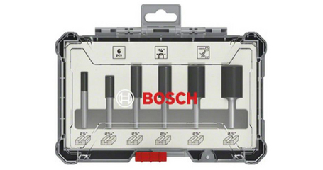Набор пазовых фрез 1/4 дюйма (6шт) BOSCH