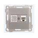Розетка компьютерная 1xRJ45 (Cat5e, скрытая, без рамки) серебро, DARIA, MUTLUSAN