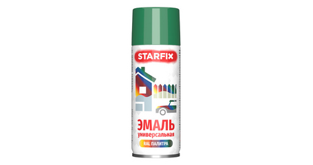 Краска-эмаль аэроз. универсальная зеленый STARFIX 520мл (6029)