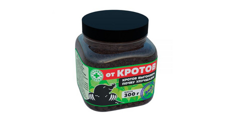 Средство для отпугивания кротов, землероек, полевок (гранулы) 300 г
