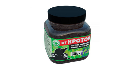 Средство для отпугивания кротов, землероек, полевок (гранулы) 300 г