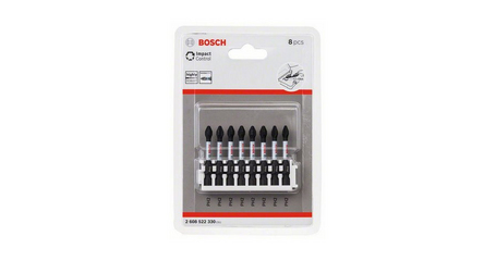Насадка (бита) крестообразная PH2 50 мм BOSCH ударная торсионная в розничн. упак. ( 8 шт.)