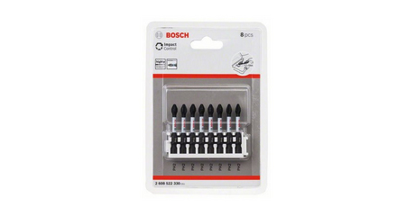 Насадка (бита) крестообразная PH2 50 мм BOSCH ударная торсионная в розничн. упак. ( 8 шт.)