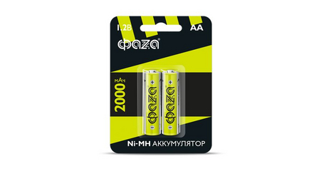 Аккумулятор AA 2000 мАч 1.2В, блистер 2шт. ФАZA