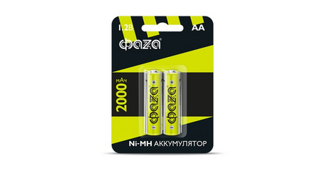 Аккумулятор AA 2000 мАч 1.2В, блистер 2шт. ФАZA