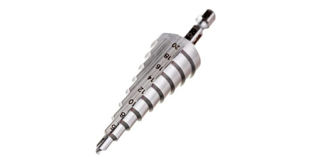 Сверло ступенчатое HSS с прямым желобком, 4-20x75, 1/4