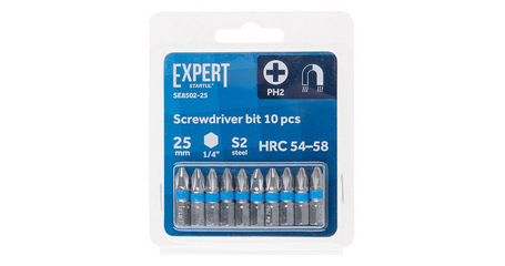 Насадка крестообразная PH2 25мм 10шт EXPERT STARTUL (SE8502-25)