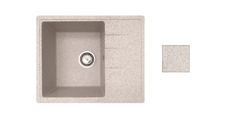 Мойка кухонная из искусственного камня PLATINUM гранит 570х465 мм, AV Engineering