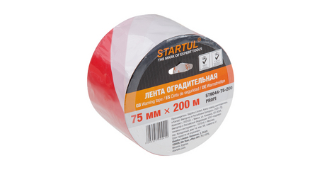 Лента оградительная 75ммх200м STARTUL PROFI (ST9044-75-200)