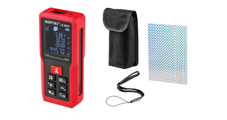 Дальномер лазерный WORTEX LR 8001 в кор., 0.05 - 80 м, +/- 2 мм/м