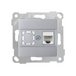 Розетка компьютерная 1xRJ45 (Cat5e, скрытая, без рамки) серебро, RITA, MUTLUSAN