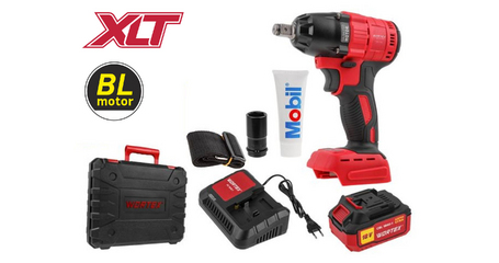 Аккум. ударный гайковерт WORTEX CWR 0318 акб и зу в чем. ALL1 XLT SET 18 В, 310 Н*м, 1/2